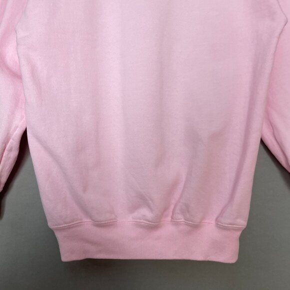 Christmas Sweatshirt Pink Embroidered Trees Women Size Small Festive Holiday Top - Picture 6 of 12